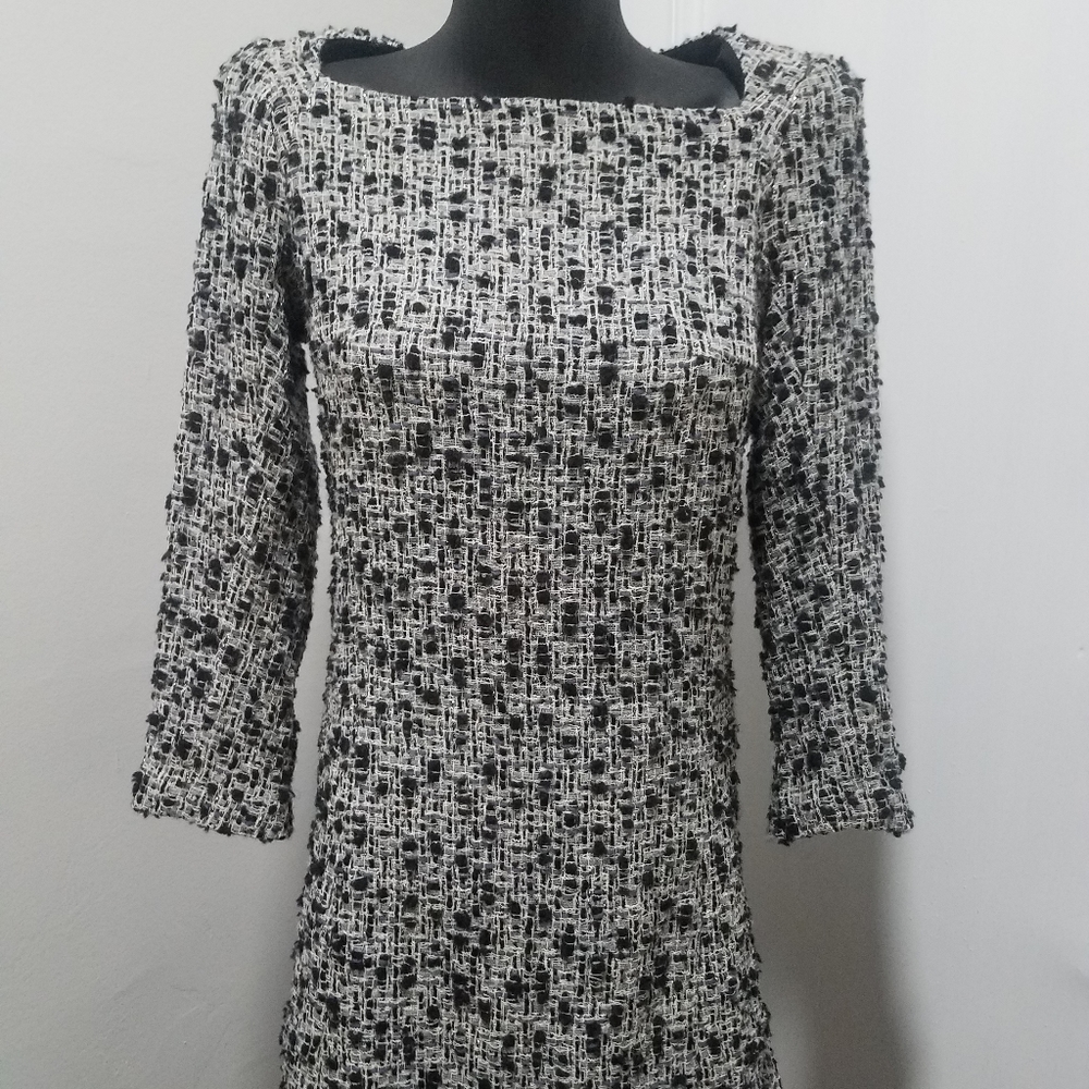 Zara dress b&w, slip dress, knee length, small